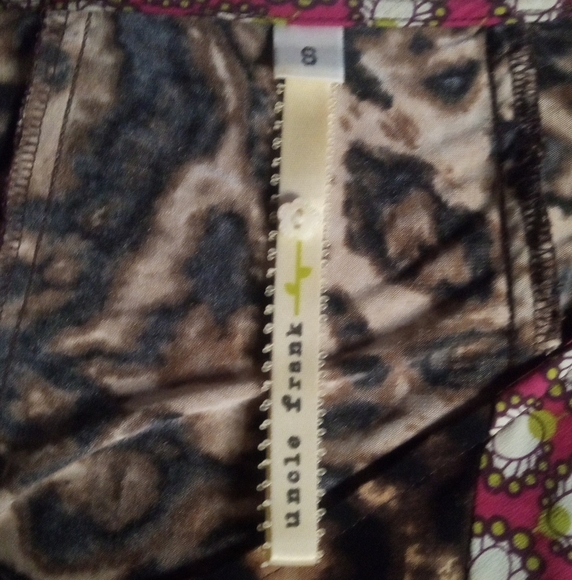 Uncle Frank Flutter‎ Sleeve Mixed Print Quirky Mini Dress Paisley Size Small - Picture 5 of 7